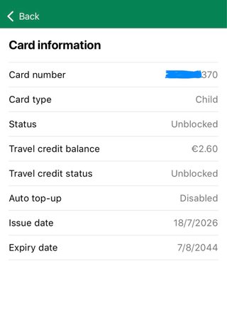 Leap Card Transporte Irlanda TFI lote de 4 con 10€