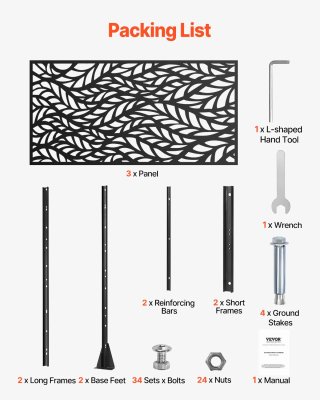 Pannelli Privacy Metallo 120x51x183 cm da Giardino