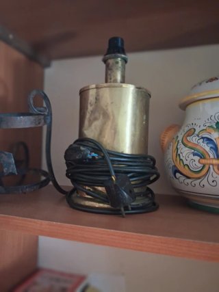 Lampada vintage metallo dorato