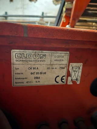 Equipo Soldadura MIG/MAG CLOOS CK 98 A