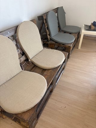 Divano Pallet Beige e Grigio