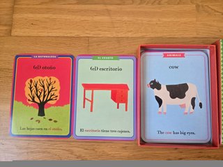 Tarjetas vocabulario Español/Inglés eeBoo +4 años