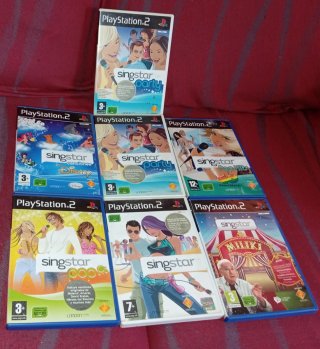 Consola PS2 + 6 Juegos Singstar