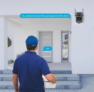 Camara de Vigilancia IP 4K Wifi Doble Lente
