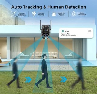 Camara de Vigilancia IP 4K Wifi Doble Lente