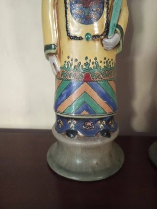 Pareja Figuras Chinas Cerámica