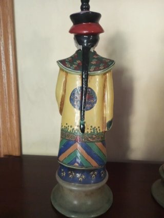 Pareja Figuras Chinas Cerámica