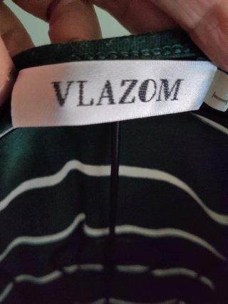 Vestito da casa a righe verde e bianco