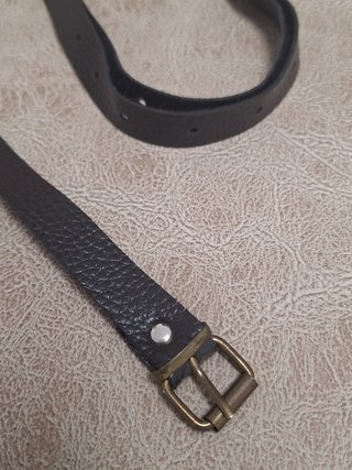 Cinturón de cuero marrón ajustable 75-93 cm