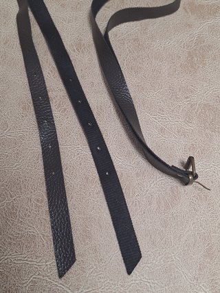 Cinturón de cuero marrón ajustable 75-93 cm