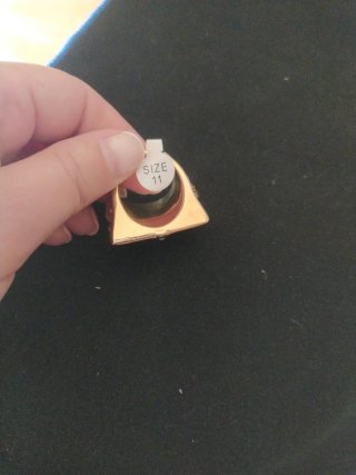 Anillo Versace Acero Dorado y Negro