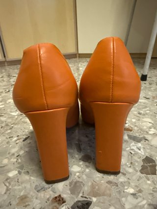Scarpe tacco Bershka arancione Tg 40