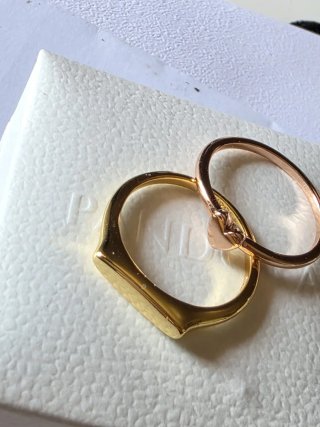 Lote 2 Anillos Dorados