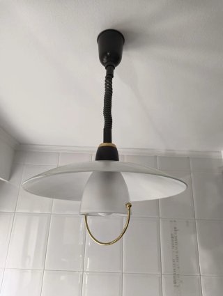 Lámpara colgante cocina cristal y metal
