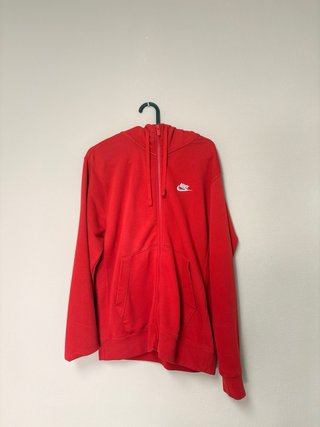 Sudadera Nike Zip Hoodie Gris/Negro/Rojo
