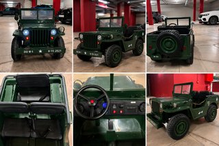 Coche Batería Niño Jeep Militar Verde