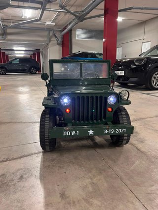 Coche Batería Niño Jeep Militar Verde