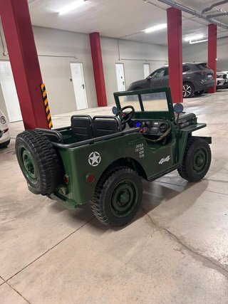 Coche Batería Niño Jeep Militar Verde
