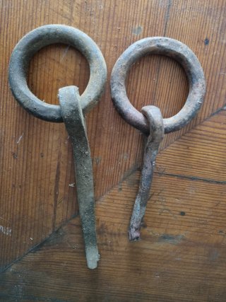 2 Anillas de forja antiguas