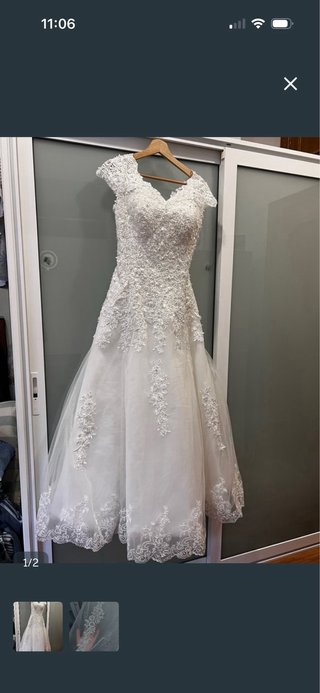Vestido de Novia Princesa Encaje Blanco