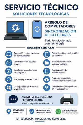 ¡SOLUCIONAMOS TUS PROBLEMAS TECNOLÓGICOS!