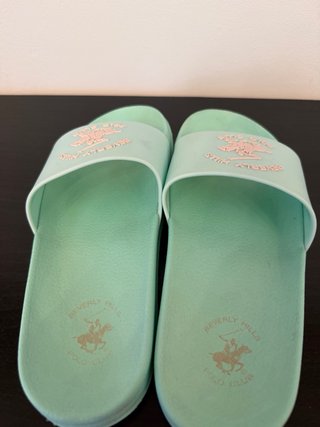 Chanclas Polo Club Verde y Rosa