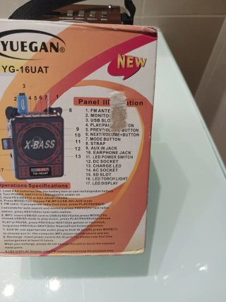 Altavoz Bluetooth YUEGAN YG-908U X-BASS
