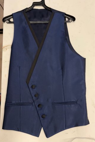 Traje Novio Chaqué Chaleco Fuetecapala Azul