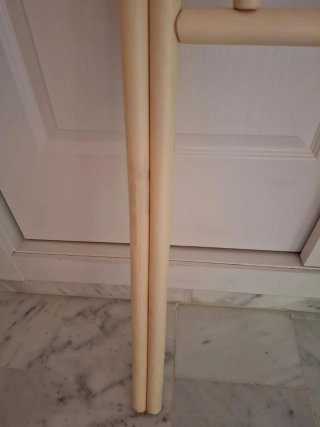 Cabecero de madera y mimbre cama 105 cm