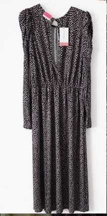 Vestido largo Lefties estampado flores