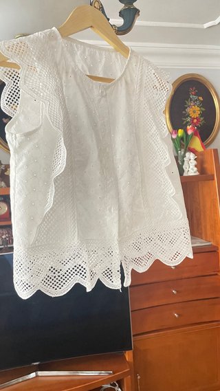 Camisa blanca encaje nueva