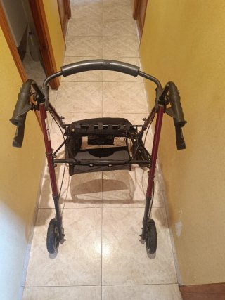 Andador con asiento y ruedas