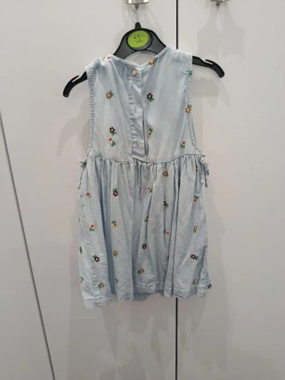 Vestido Zara vaquero flores 3-4 años