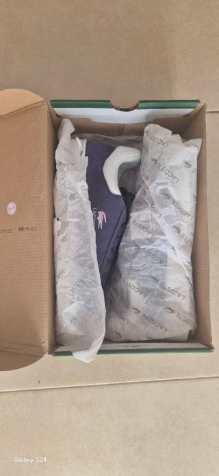 Zapatillas Lacoste Azul Marino y Blanco