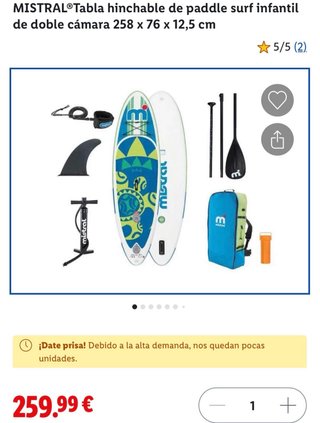 Tabla Paddle Surf Infantil