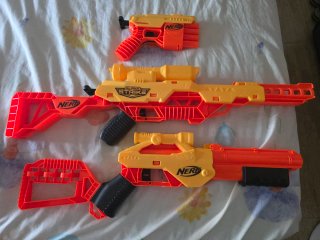 Lote 3 Pistolas Nerf Alpha Strike