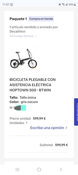 Bici Eléctrica Plegable Btwin