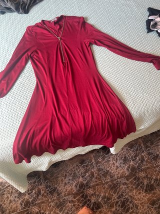 Vestido rojo con cremallera