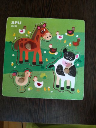 Lote 2 Puzzles madera. Bebe 1 y 2