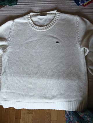 Jersey Lacoste Mujer Talla 40 Blanco