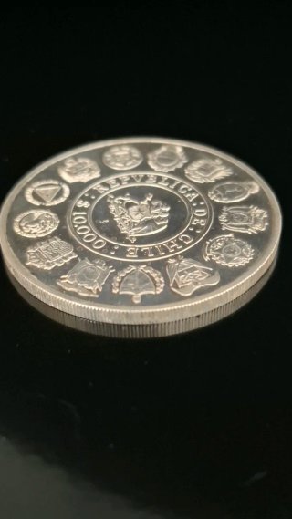 Moneda 10.000 Pesos Plata Chile 1991