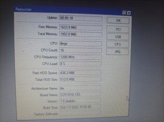 Router MikroTik CCR1016 12G