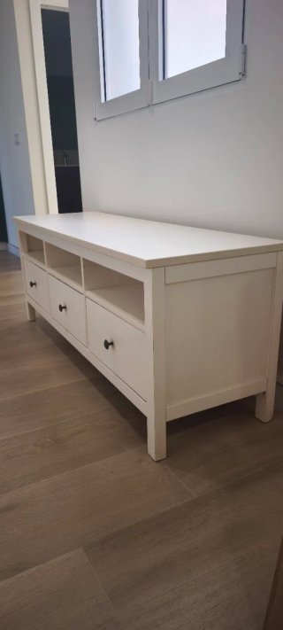 Mueble TV Ikea Hemnes blanco