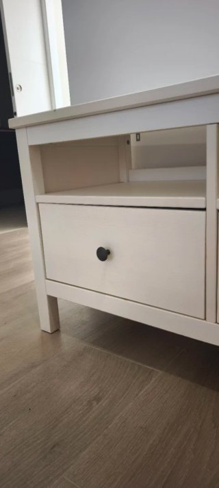 Mueble TV Ikea Hemnes blanco