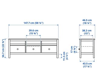 Mueble TV Ikea Hemnes blanco