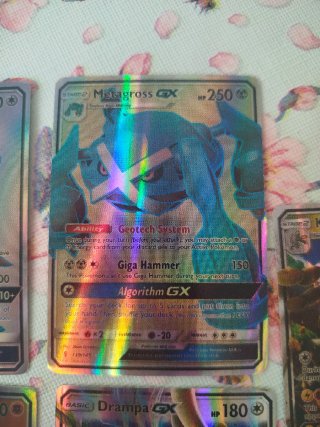 Lote 5 Cartas Pokémon GX (Gumshoos, Metagross, Luc