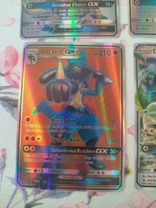 Lote 5 Cartas Pokémon GX (Gumshoos, Metagross, Luc