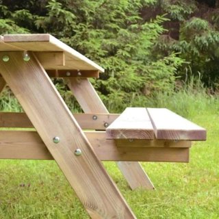Mesa picnic madera 165x154x75 cm Essential 6-8