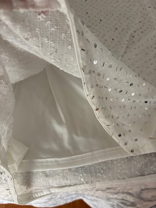 Vestido blanco largo lentejuelas