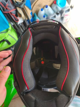 Casco HJC F70 Carbono talla M con intercom sena sm